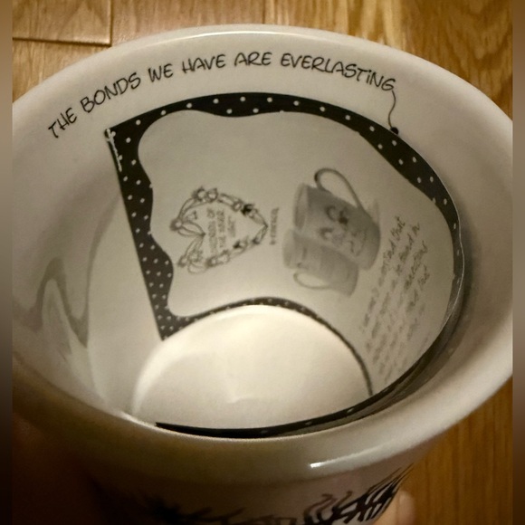 Marci Best Friends stoneware mug.”The bonds we have are everlasting” inside mug - Picture 5 of 7